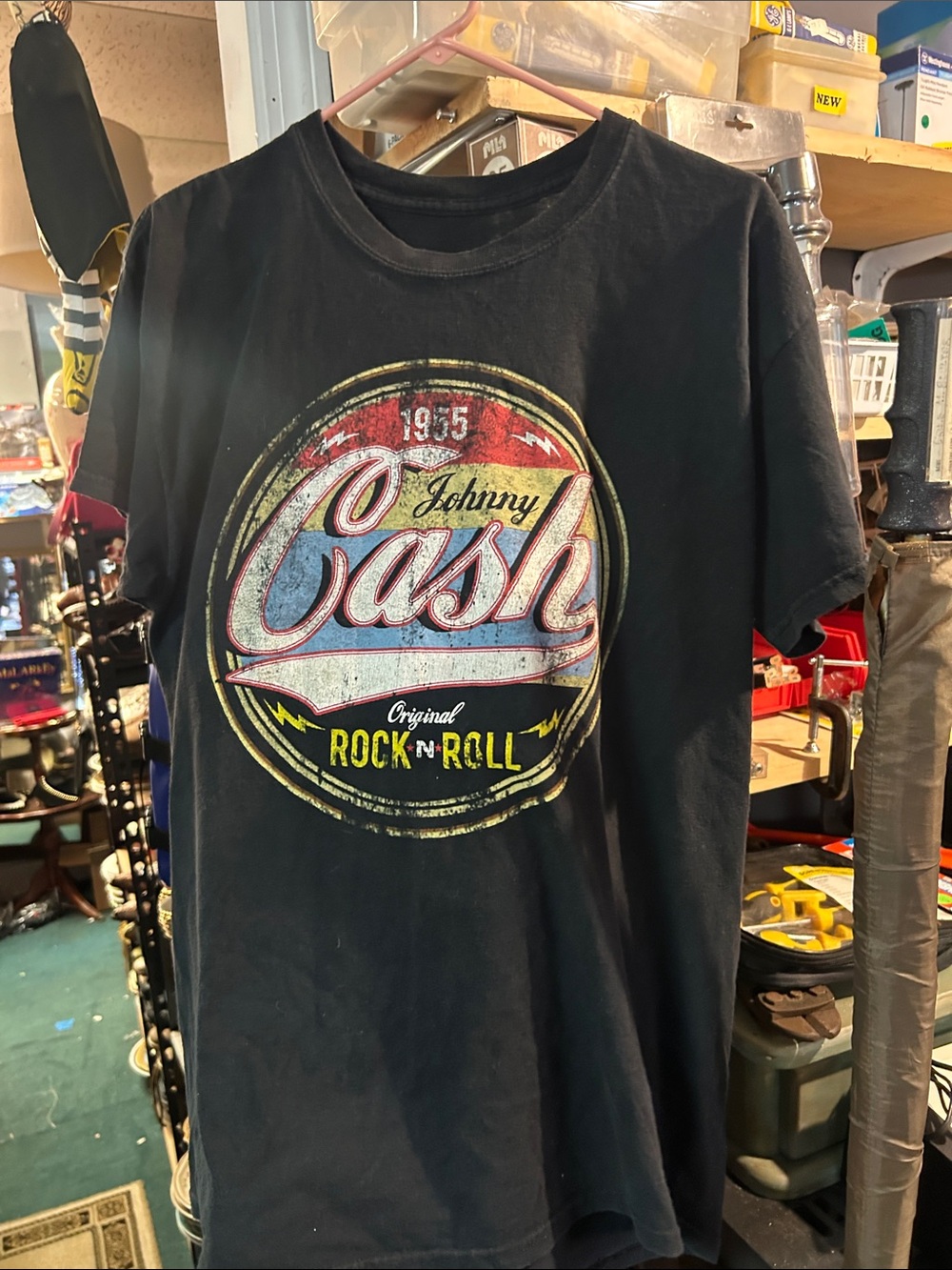 Johnny Cash Black Short Sleeve Graphic Tee